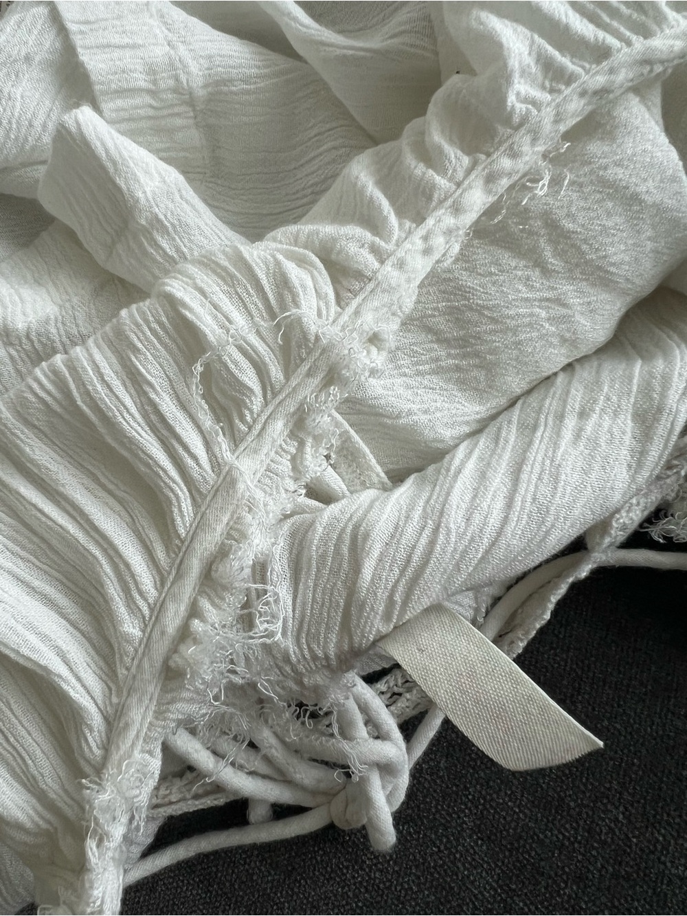 Free People Wonderland Apron Top – White, Size Medium - Picture 13 of 13